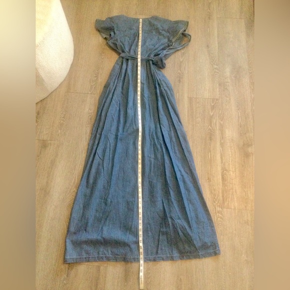 DRAPER JAMES DENIM WRAP DRESS. EUC - Picture 4 of 5